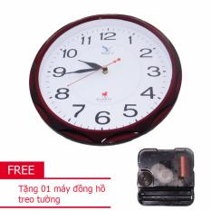 Đồng hồ tròn treo tường MitaCo - M80T 34cm + Tặng 01 máy đồng hồ treo tường