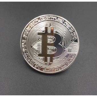 Đồng xu bitcoin xi màu bạc 24k - P&H Case  