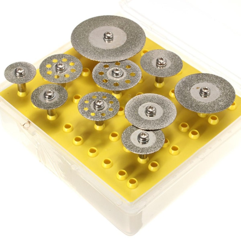 Drillpro 10pcs Diamond Cutting Discs Cut-off Wheel Set For Dremel Rotary Tool - intl