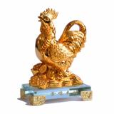 Gà trống phong thủy mạ vàng