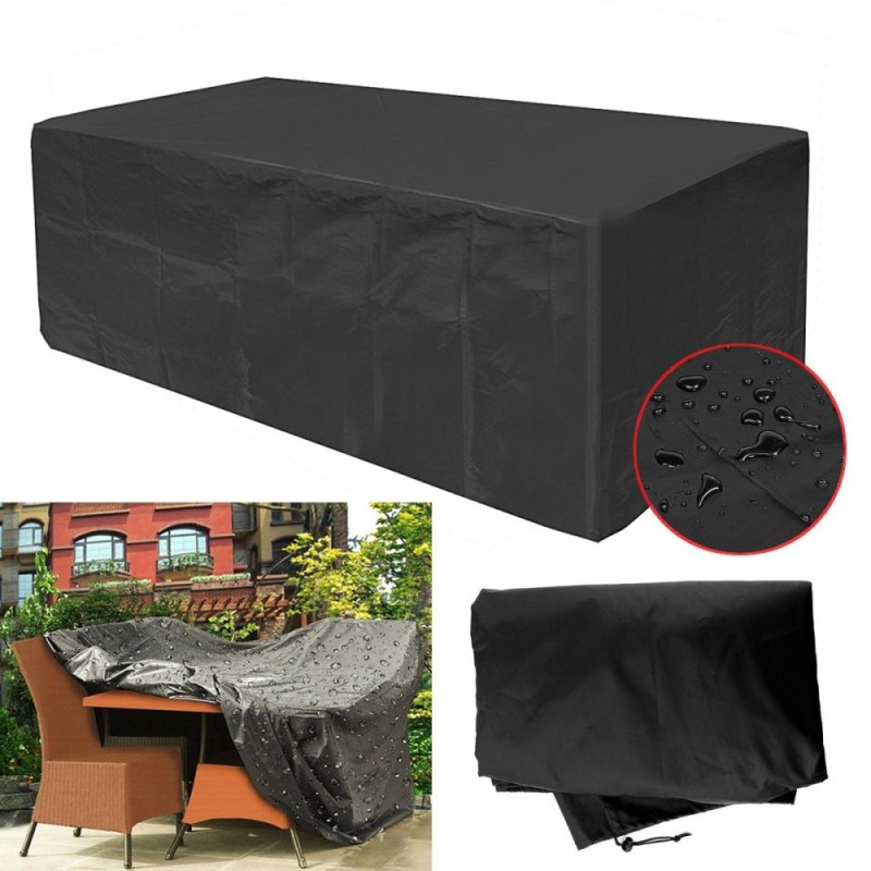 Garden Patio Furniture Cover Waterproof Rectangular Outdoor Rattan Table Cover - intl