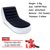 Ghế hơi tựa lưng giá rẻ/Ghế Hơi Tựa Lưng Siêu Bền PVC ép Flocked BenHome + Tặng bơm điện