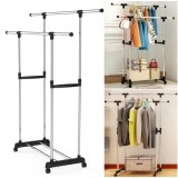 Giá treo, phơi quần áo loại đôi inox không gỉ cao cấp