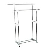 Giàn phơi inox 2 tầng thông minh có bánh xe