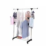 Giàn phơi inox 2 tầng thông minh có bánh xe
