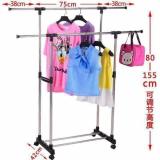 Giàn phơi quần áo 2 tầng thông minh có bánh xe