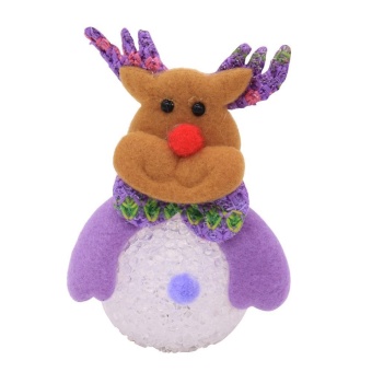 Giáng sinh trang trí cung cấp sáng Snowman Elk Pendant Gift(Multicolor) - intl  