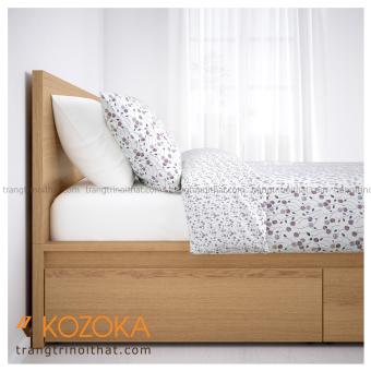 Giường ngủ đôi MALM (màu gỗ sáng)  