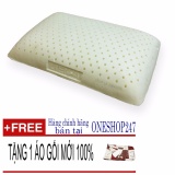 [HCM]GỐI nằm LIÊN Á cao su kích thước 43 x 63 x 12 ) (Trắng kem )