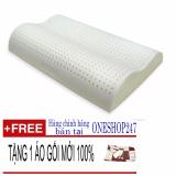 Gối CHỐNG NGÁY cao su LIÊN Á ( 44 x 63 x 11 cm )(Trắng) ONESHOP247