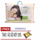 Gối LIÊN Á cao su non mềm mại OVAL(45 x 65 x 14 cm) ONESHOP247