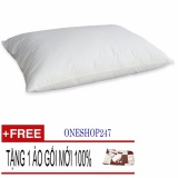 Gối tơ tằm LIÊN Á (45 x 65 x 15)(Trắng) ONESHOP247