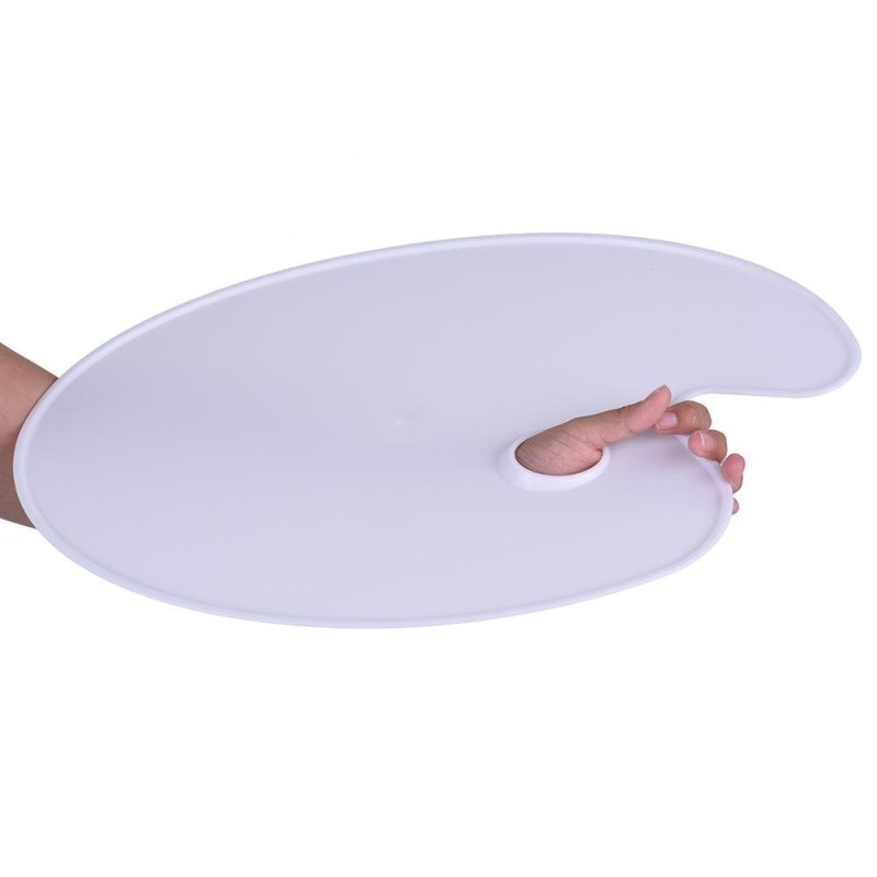 Mua Handheld Oval Plastic Palette Art Paint Mixing Tray 43*30cm/16.93*11.81in White - intl
