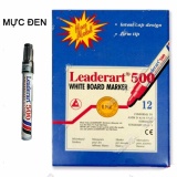 Hộp 12 cây Bút viết bảng trắng thương hiệu Nhật - Leaderart 500 (Made in Malaysia) (Mực đen)