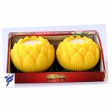 [BST 4 Màu] Hộp 2 nến thơm hoa sen lớn LUCKY PRAYER EDC0757