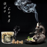 Trầm hương đốt đỉnh  "Bảo Long" Thơm Tinh Khiết Từ Gỗ Đàn Hương (Hộp 40 nụ)(OEM)