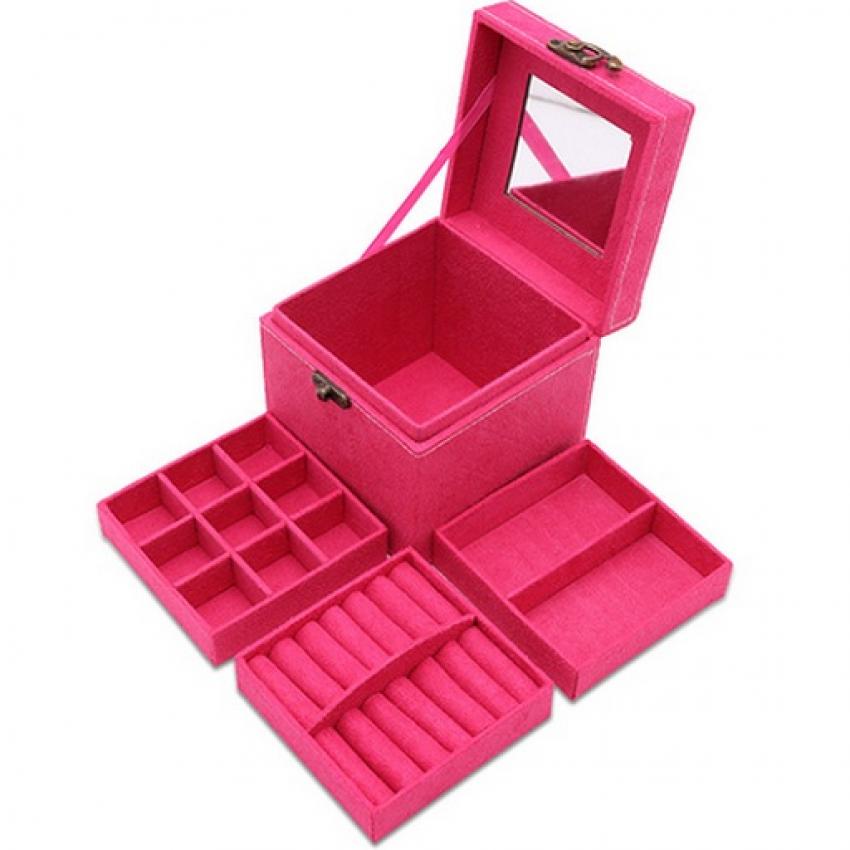 Kết quả hình ảnh cho Hộp Đựng Trang Sức 3 Ngăn Xinh Xắn
