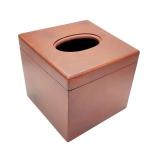 Hộp khăn giấy gỗ Hương vuông trơn 15x15x12cm