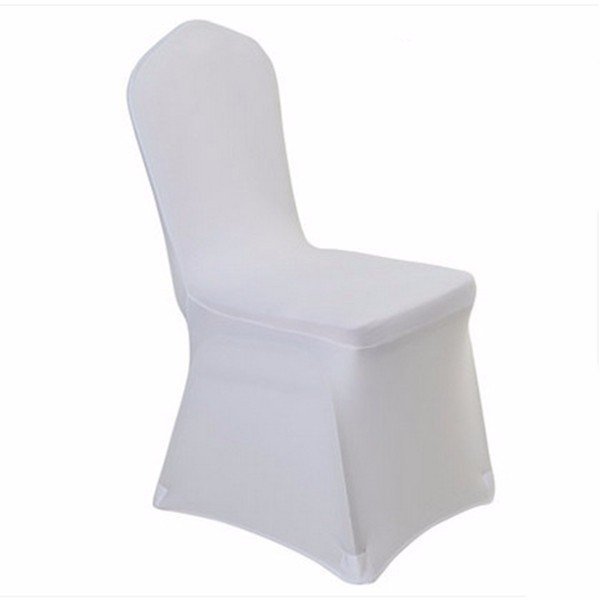 Hotel hotel chair wedding wedding solid color thick white stretch high-end banquet chair cover