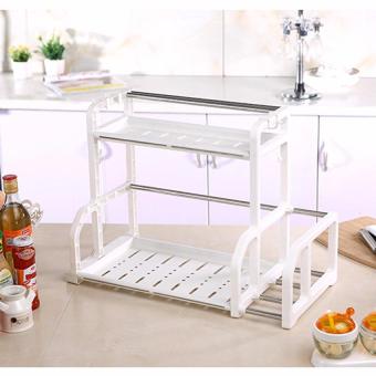 Kệ Đựng Gia Vị 2 Tầng Thông Minh Có Khay Để Thớt May 2018 - 2 Kệ Đựng Gia Vị 2 Tầng Thông Minh Có Khay Để Thớt - 2