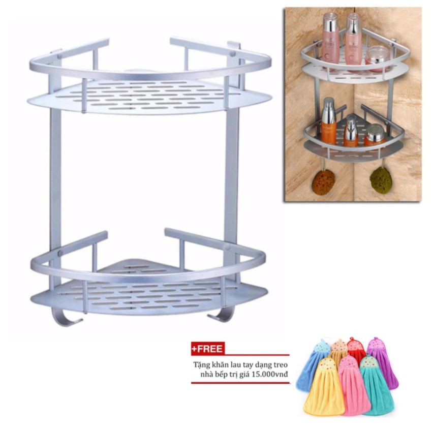 Kệ góc phòng tắm hcm/kệ góc phòng tắm giá rẻ + Tặng khăn lau dạng treo