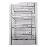 Kệ inox 304 úp chén dĩa 4 tầng