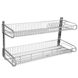 Prota Kệ treo tường inox 304 úp chén dĩa cao cấp 2 tầng 575x285mm Goda GD-124