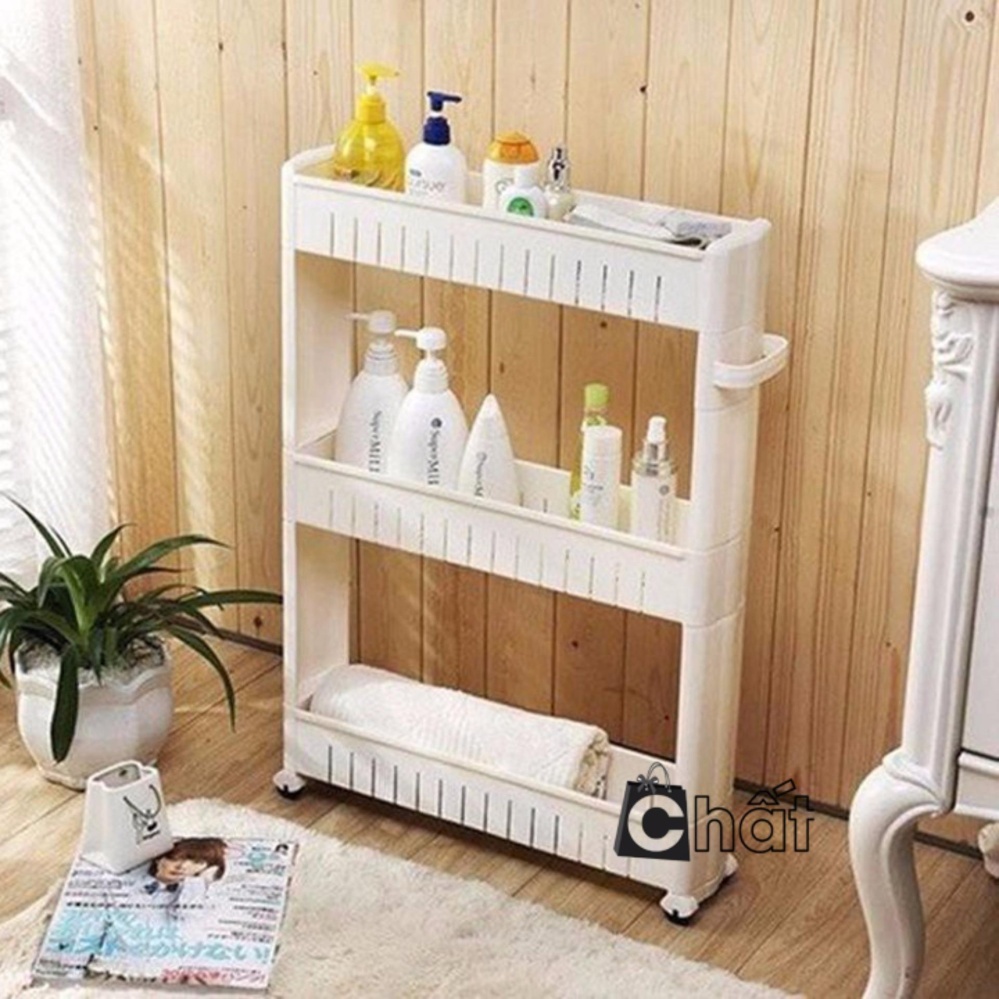[Lấy mã giảm thêm 30%] Kệ nhà tắm 3 tầng có bánh xe nhựa Tashuan Việt Nam