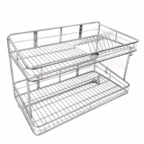 Kệ ống chén đĩa treo tường 2 tầng inox 304