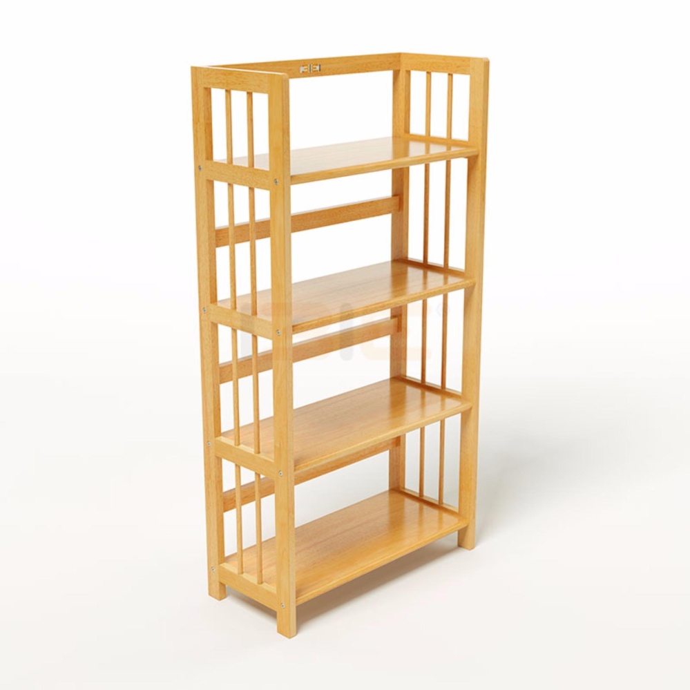 Kệ Sách Gỗ Cao Su 4 Tầng Rộng 60cm