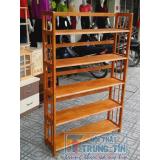 Kệ sách gỗ 5 tầng ngang 1m màu tự nhiên