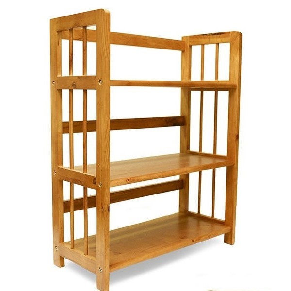 Kệ Sách Gỗ Tự Nhiên 3 Tầng Rộng 90cm (Vàng)