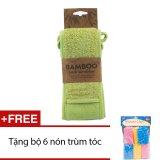 Khăn tắm dài bằng sợi tre 75 x 8cm ubl ag1772 + tặng bộ 6 nón trùm tóc khi tắm ubl ag0119