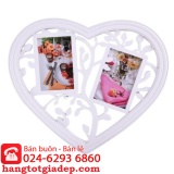 Khung 2 ảnh treo tường trái tim trẻ trung, lãng mạn