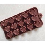 KHUÔN SILICON 15 TRÁI TIM VIỀN ĐẸP MẮT