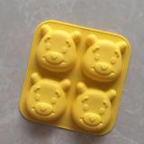 Khuôn silicon 4 mặt gấu pooh
