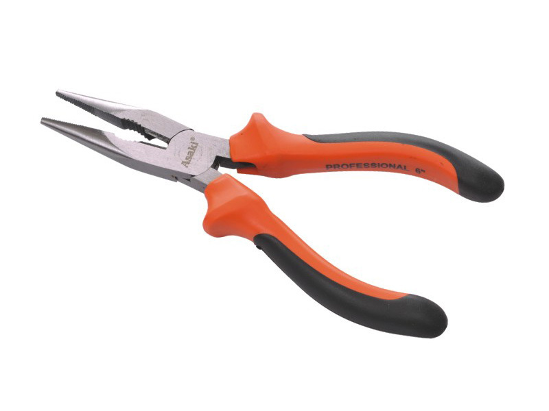 Hình ảnh Kìm nhọn Asaki AK-8105 C2-6inch (Cam)