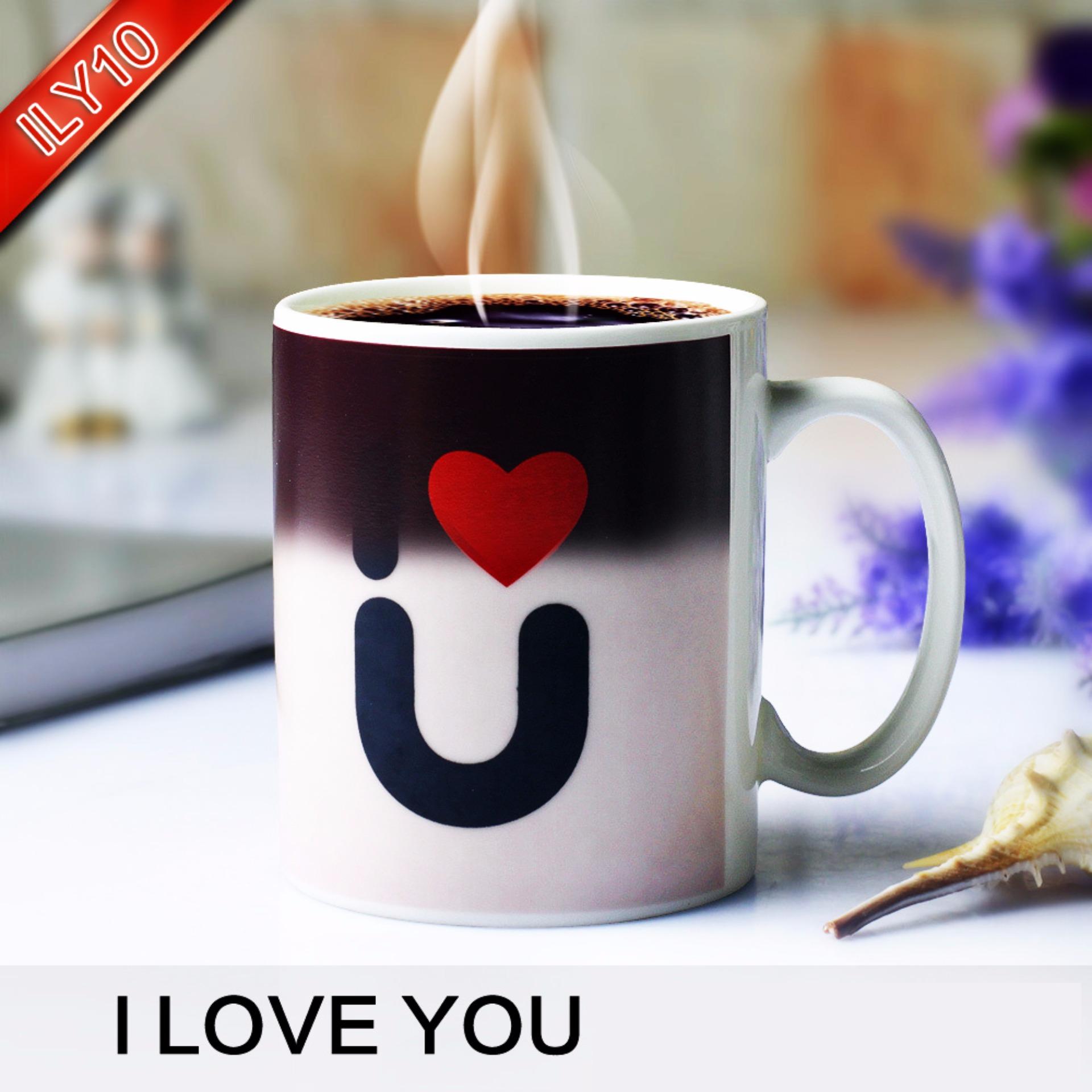 Ly đổi màu i love you ily10 , cốc đổi màu chữ i love you độc đáo, quà tặng tình nhân