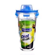 Ly thủy tinh chia vạch có nắp Glasslock Diet Shaker PC318 dung tích 450ml - Made In Korea