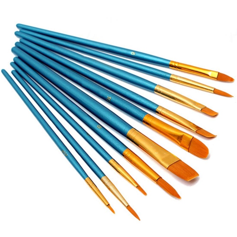 Mua Makiyo New 10pcs Nylon Wooden Handle Colored Gouache Drawing Brush
Set - intl