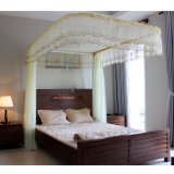 Màn (mùng) khung sang trọng không khoan tường 180x200 ( Vàng nhạt)