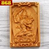 Mặt gỗ hoàng đàn phật bản mệnh Văn Thù Bồ Tát
