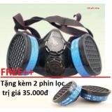 Mặt nạ phòng độc 618B + Tặng kèm 2 phin lọc thay thế