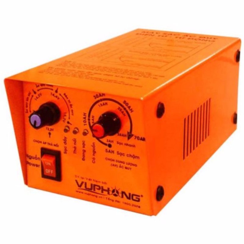 Bảng giá Mua Máy sạc (nạp) ắc quy điện tử - tự động 3 chế độ 3AH->70AH New (Cam)