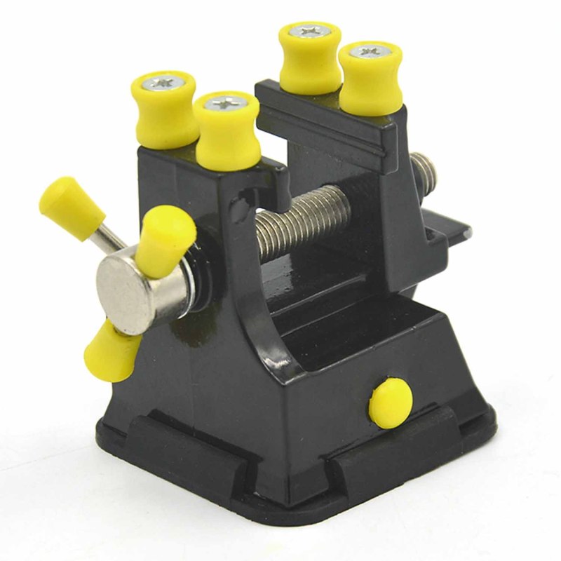 Mini DIY Adjustable Table Bench Drill Press Electric Drill Clip-on
Clamp Vice Clip Carving Tool with Suction Cup Base
