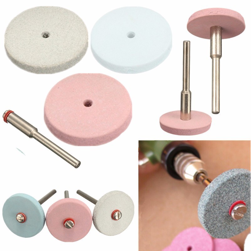 Mini Electric Grinding Flexible Wheel Polishing w/ 3mm Pole for Resin Porcelain Pink - Intl