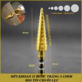 Mũi khoan bước thẳng 3-13mm hss tin chuôi lục