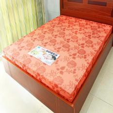 Nệm bông gòn ép hàn quốc gấp 3 áo gấm valize 1m6x2mx5cm