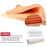 Nệm cao su tổng hợp Hoàng Long 160x200x10cm + Tặng 2 ruột gối nằm, 1 ruột gối ôm bông gòn cao cấp