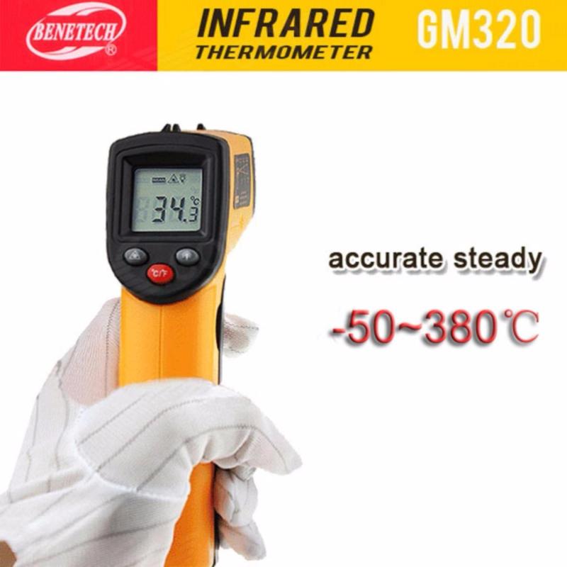 Nhiệt kế hồng ngoại đo nhiệt từ xa laser GM320 (vàng đen)